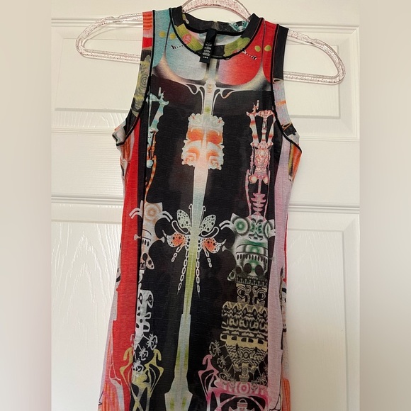 SKIMS Summer Mesh High Neck Long Dress Orchid Cabinet - Picture 5 of 6